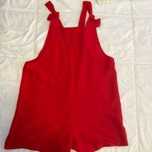 Women’s Red Overall Size L with Adjustable Strap